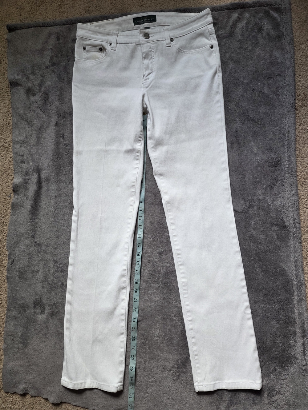 Lauren Ralph Lauren White Straight-Leg Jeans